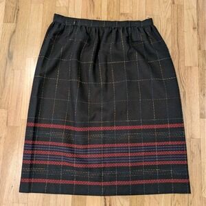 Vintage The U.S. Clothing Co Wool Blend Plaid Skirt Womens L/XL Holiday Classic